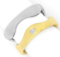 Foto 1 - Diamantring, Zweiteilig aus Gelbgold und Weißgold, S3085