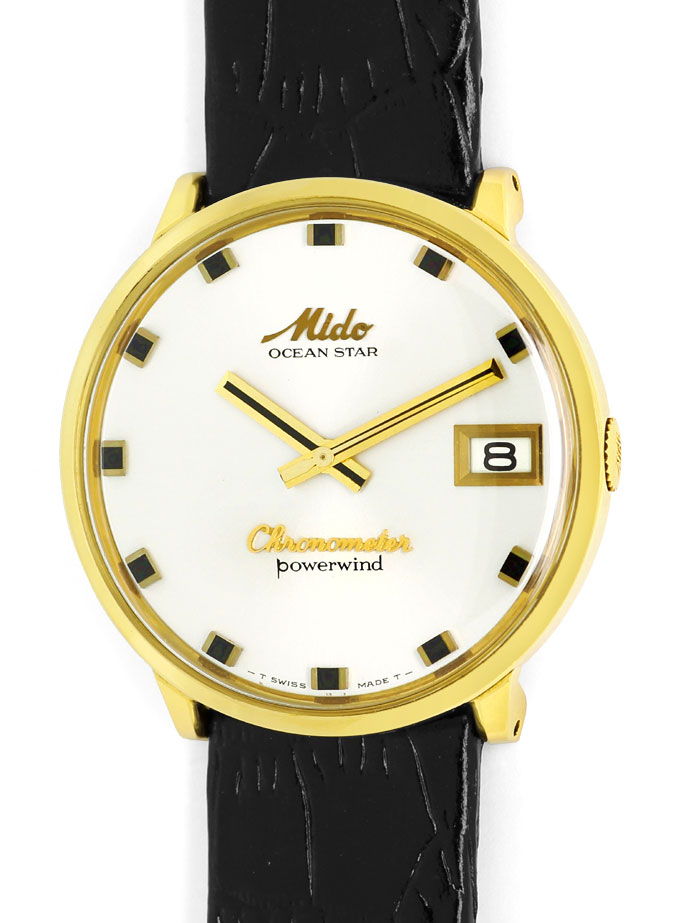 Foto 2 - Mido Oceanstar Powerwind Chronometer Herrenuhr 14K Gold, U2187